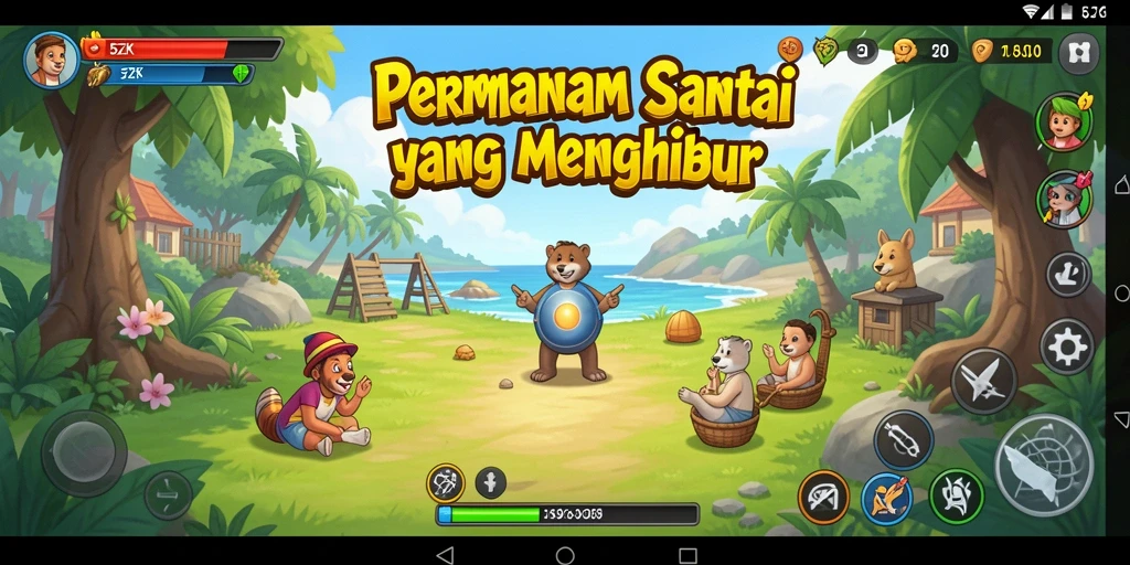 Tampilan gameplay penuh warna dan menyenangkan dari 5ZK.