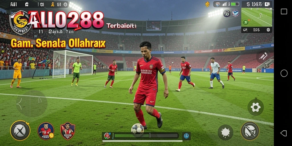 Gambar tampilkan gameplay seru di CALO288 dengan aksi sepak bola yang mendebarkan.