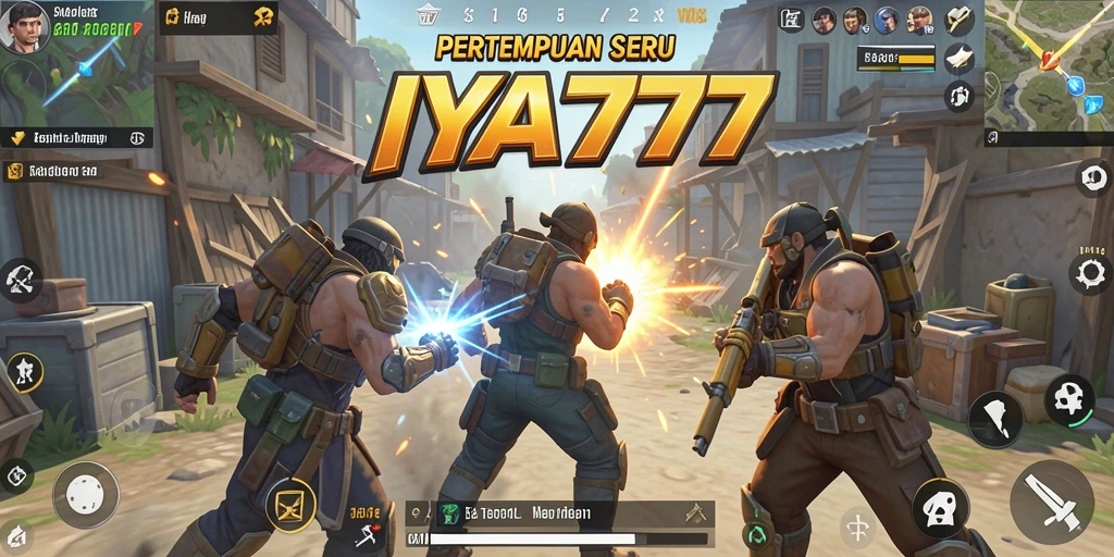 Tangkapan layar menunjukkan pertarungan intens di medan perang IYA777.