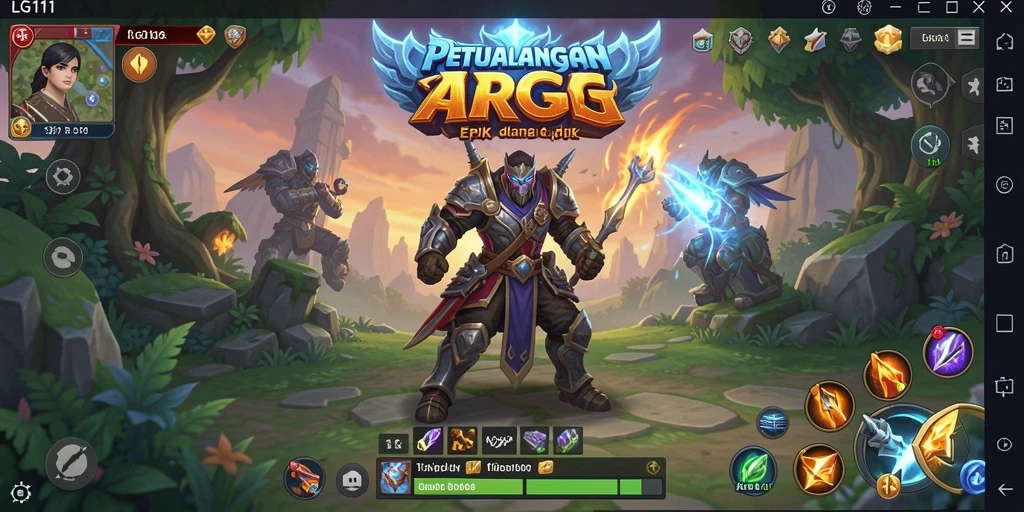 Tampilan aksi seru dalam gameplay ARPG LG111.