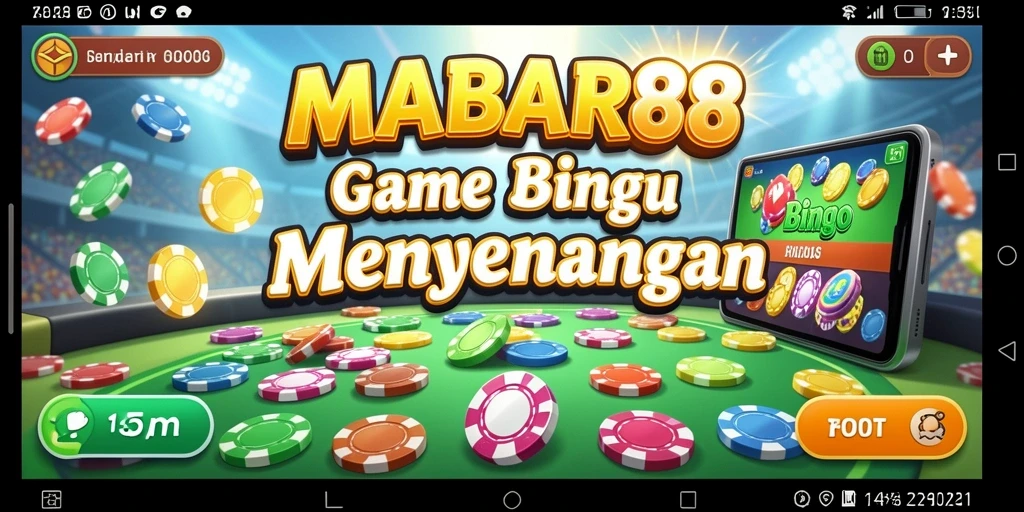 Tampilan gameplay seru MABAR88 dengan papan Bingo dan hadiah menarik.