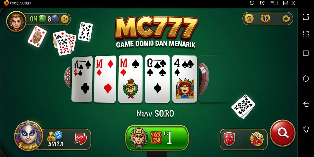Screenshot gameplay seru dari game Domino MC777.