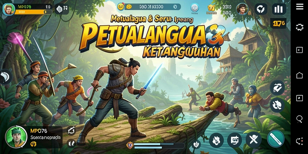 Screenshot MPO76 menampilkan gameplay petualangan yang mendebarkan dan penuh aksi.