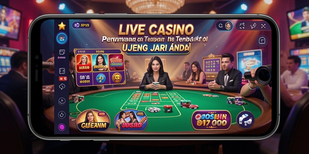 Tampilan gameplay Live Casino yang menarik dan mendebarkan.