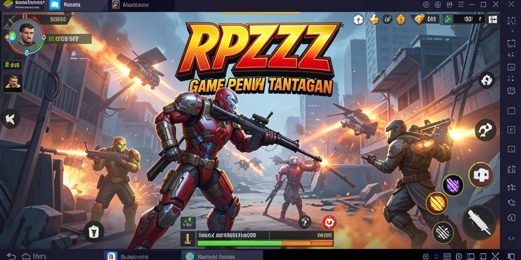 Tampilan menarik dari gameplay aksi RPZZZ yang mendebarkan.