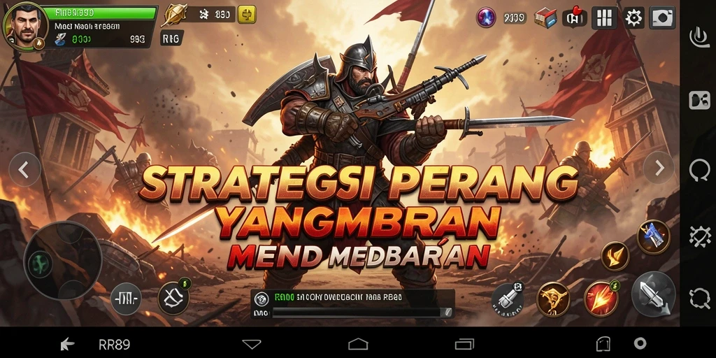 Screenshot gameplay RR89 menunjukkan aksi strategi yang mendebarkan.