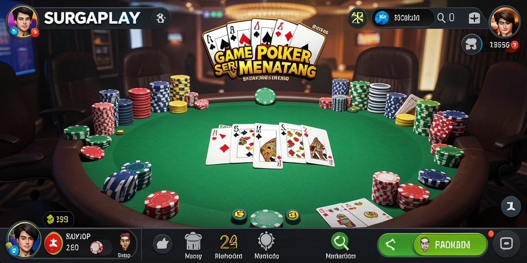 Tampilan gameplay menegangkan dan seru di SURGAPLAY.