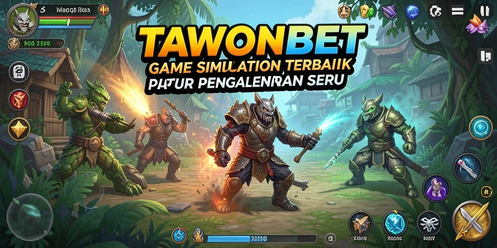 Tampilan utama TAWONBET menunjukkan aksi gameplay yang seru dan dinamis.