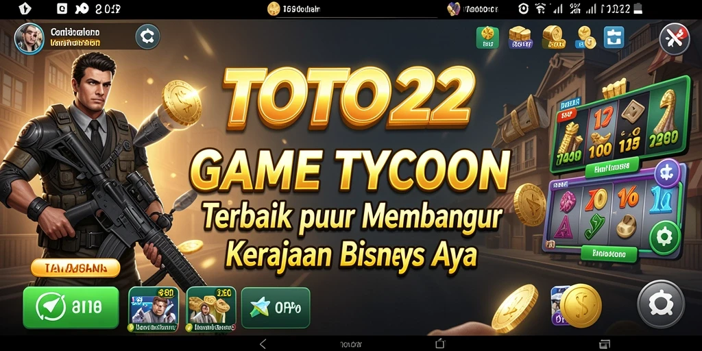 Screenshot gameplay TOTO22 menampilkan aksi membangun bisnis dengan grafis menawan.