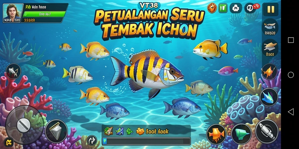 Gameplay seru Tembak Ikan dengan grafis menawan.