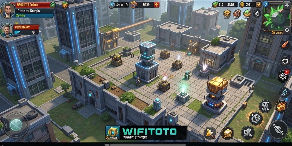 Gameplay WIFITOTO menampilkan pertarungan menegangkan dalam Tower Defense.